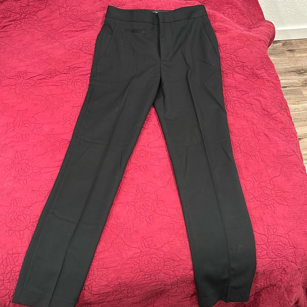 Zara women’s straight leg mid rise slacks